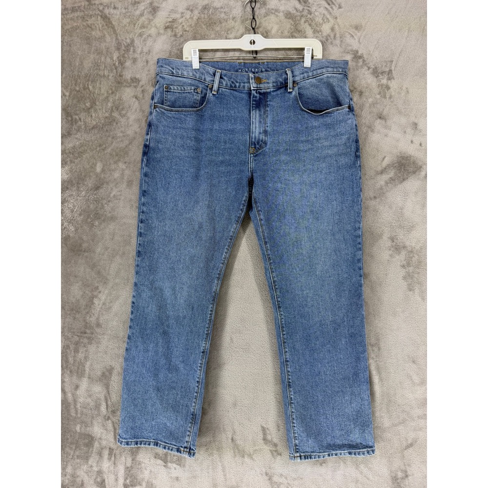 Mott & Bow Jeans Mens 38x30 Benson Medium Wash Straight Leg EUC